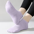 thumbnail image 5 of Babcutegg Womens Pilates Socks Yoga Non-Slip Tight Fitting Ankle Length Gym Wear Breathable and Comfortable Athletic Wear for Women Purple Size Free Size, 5 of 7