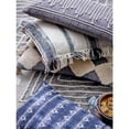 thumbnail image 3 of Bloomingville Cotton Lumbar Pillow with Appliqued Rope and Metallic Embroidery, 3 of 7