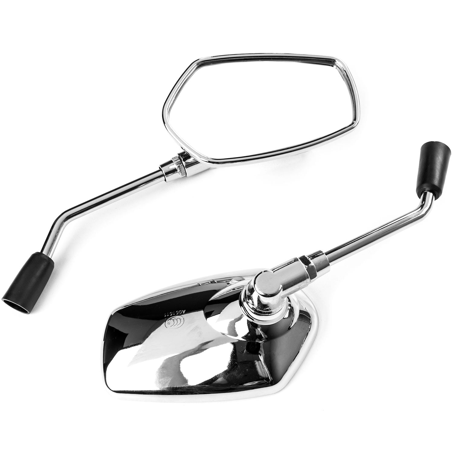 Krator Universal Chrome Motorcycle Mirrors Compatible with Suzuki