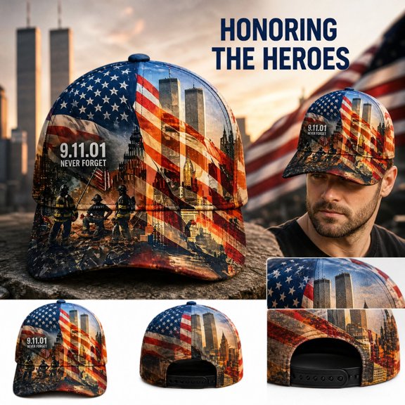9/11 25th Anniversary Hat 911 We Will Never Forget Baseball Cap Patriotic Vintage Hats for Men Women