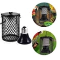 thumbnail image 3 of Ceramic Heating Lamp Anti-scalding Ceramic Heating Lamp Heater Holder Reptile Heating Bulb Holder with Anti-hot Bracket Hang Hook for Lizard Turtle Reptile, 3 of 9