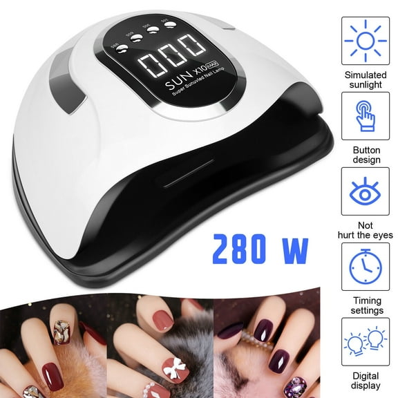 280W Professional LED UV Nail Dryer Gel Polish Lamp Salon Manicure SUN X10 MAX