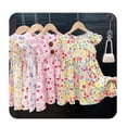 thumbnail image 5 of XXWXYD Toddler Girls Baby Tutu Tulle Dress Ruffl𝖾d Sleeve Embroidered 𝖥loral Princess Par𝗍y Dresses Summer Clothes 2-7 Years Kids Cute Formal Occasion Festive Dress, 5 of 5