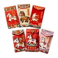 thumbnail image 2 of 2026 Year of the Horse Red Envelopes Set of 6, Thickened Lunar New Year Hong Bao with Gold Embossing, Spring Festival Lucky Money Packets for Gifting and Celebrations, 2 of 4