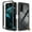 Clear / Black, variant on For Revvl 6X 5G (T-Mobile) Full Body Armor Slim Hybrid Double Layer Hard PC + TPU Transparent Rugged Shockproof Phone Case Cover by Xpression - Clear / Black