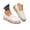 White, variant on Women's Embossed Jacquard Slip On Espadrille Flats Thin Woven Rope Sole Pastel Color Spring Summer Casual Flat Shoes
