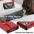 thumbnail image 3 of Phone Case for iPhone 16 Plus Wallet Cover with Crossbody Strap and Wrist Strap, Card Slots Stand PU Leather Flip Magnetic Buckle Zipper Pocket for iPhone 16 Plus Case Women Girls, Red, 3 of 6