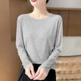 thumbnail image 4 of Yievot Women's Long Sleeve T Shirts Breathable Sun Protection Crew Neck Soft Lightweight Casual Tops, 4 of 4