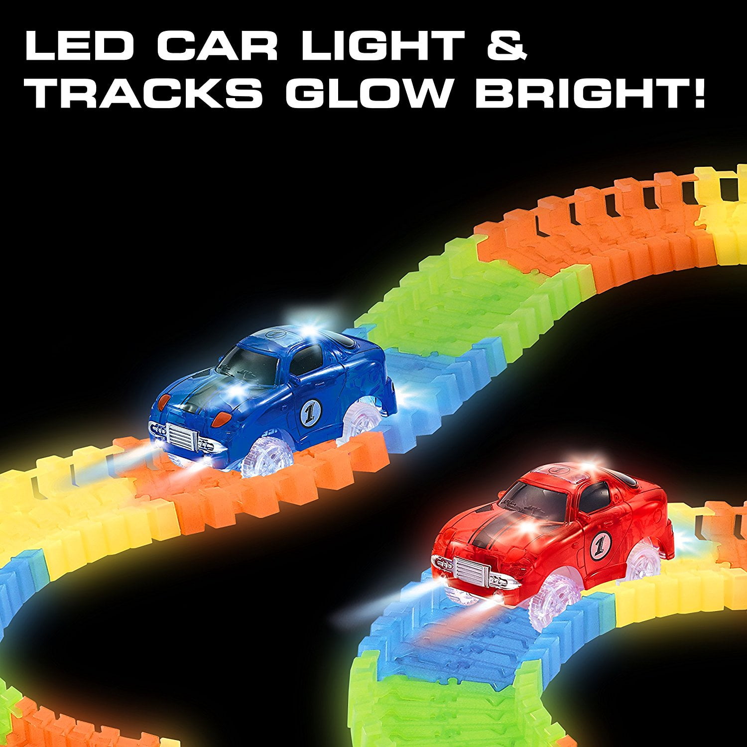 USA Toyz 360pk Small Glow in the Dark Track Set Compatible (Unisex) 