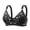 Black, variant on Hrsba Womens Summer Bra,Plus Size Bra for Womens,Women's Non-steel Lace Stitching Comfortable And Breathable Gathered Adjustable Bra Underwear