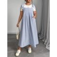 thumbnail image 3 of Women'S Plus Size Summer Maxi Dress Casual Sleeveless Spaghetti Strap Long Beach Sundresses Light Blue 4XL, 3 of 6
