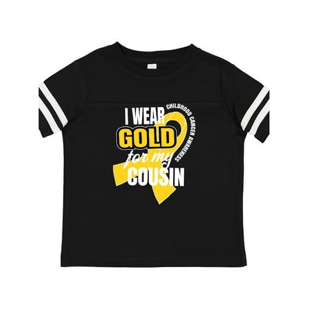 

Inktastic I Wear Gold For My Cousin Childhood Cancer Awareness Gift Toddler Boy or Toddler Girl T-Shirt