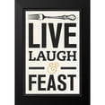 thumbnail image 2 of SD Graphics Studio 11x14 Black Modern Framed Museum Art Print Titled - Live Laugh, 2 of 5