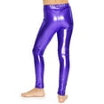 thumbnail image 3 of Stretch Is Comfort Girl's Metallic Mystique Leggings Shiny and Stretchy | Child Size 4 - 12, 3 of 6