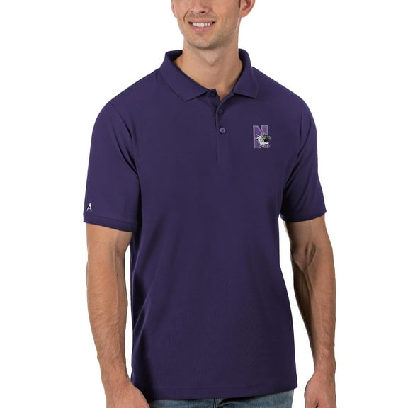 Men's Antigua Purple Northwestern Wildcats Legacy Pique Polo