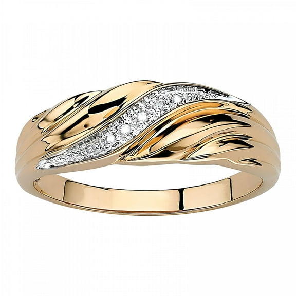 DESIGNICE 14K Gold Filled Rings for Women Dainty Minimalist Spiral Pattern Band Rhinestone Ring Non Tarnish Finger Ring Jewelry Gift for Birthday Mother'S Day Valentine Gold Size 7