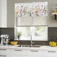 thumbnail image 4 of Spring Floral Curtain Valances for Windows, Kitchen Valance Window Treatments Panel 2 Pack, Pink Yellow Flowers Farmhouse Rod Pocket Short Curtains for Bathroom Bedroom 54 x 18 Inch, 4 of 8