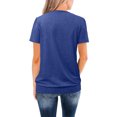 thumbnail image 6 of USSUMA T-Shirts for Women Trendy Women's Elegant Pleated Round Neck Blouse Top Shirt Short Sleeve Summer Tops Dressy Casual Sexy Tshirts, 6 of 7