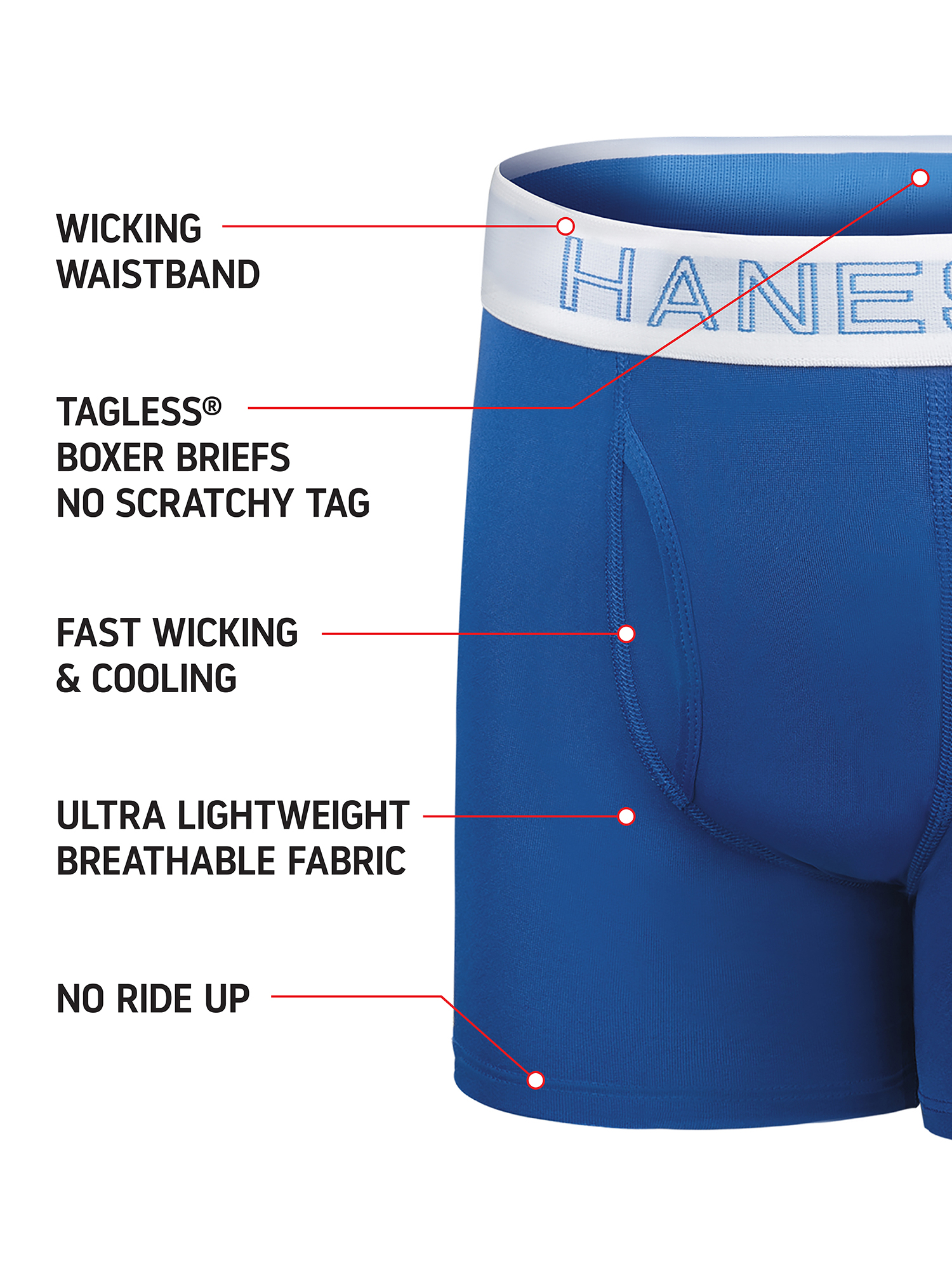 Hanes Boys' X-Temp Stretch Boxer Brief 5 Pack, Sizes S-XL