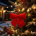 thumbnail image 5 of Christmas Wreath Bow, Christmas Tree Bows Xmas Bows Decoration Bows- Christmas Tree Pendants And Ornaments, 5 of 6