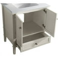 thumbnail image 5 of Simpli Home Chelsea 30" Quartz Faux Marble Top Bathroom Vanity in Soft White, 5 of 8
