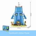 thumbnail image 1 of 1655PCS SpongeBob SquarePants Squidward Stone Statue House Building Blocks Cartoon Model Bricks Set With Light Kids Toys Gifts Stone Statue House, 1 of 6