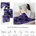 thumbnail image 4 of Halloween Crow Throw Flannel Blanket 40x60In Black Crow Vintage Purple Decoration Super Soft Cozy Bed Blanket, Lightweight Plush Fuzzy Bed Throw for Bedroom Sofa Couch Living Room, 4 of 4