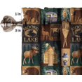thumbnail image 5 of Rustic Moose Deer Valance, Retro Rustic Vintage Bear Cottage Country Style Rustic Cabin Mountain Farmhouse Windows Curtain Valance for Study Bedroom Living Room , One Panel 54x18in, 5 of 6