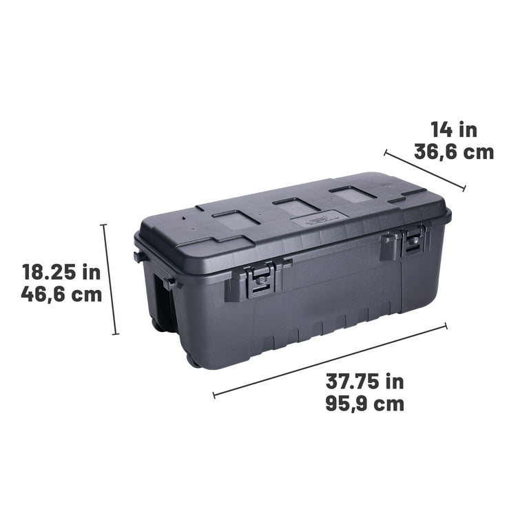 Plano Sportsman's Trunk, Black, 108-Quart Lockable Plastic Storage Box 