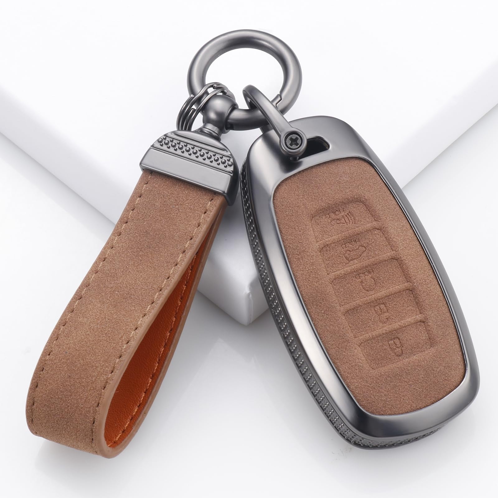for Hyundai Key Fob Cover, Full Protection Key Case Shell Compatible with Hyundai Sonata Santa fe Tucson  5 Buttons