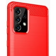 thumbnail image 2 of Case for Galaxy A52 5G, Nakedcellphone [RED CARBON FIBER] Flexible TPU Slim Phone Case Cover [Anti-Shock, Anti-Fingerprint] for Samsung Galaxy A52 5G Phone, 2 of 10