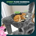 thumbnail image 6 of Amolife 29.5" Cat Tree Tower with Plush Condo Hammock, Large Perch Sisal Scratching Posts, Cat Furniture for Indoor Cats and Kittens, Grey, 6 of 9