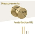 thumbnail image 4 of Mega Handles | Buena Dummy Door Knob | Pack of 2| Satin Brass, 4 of 4