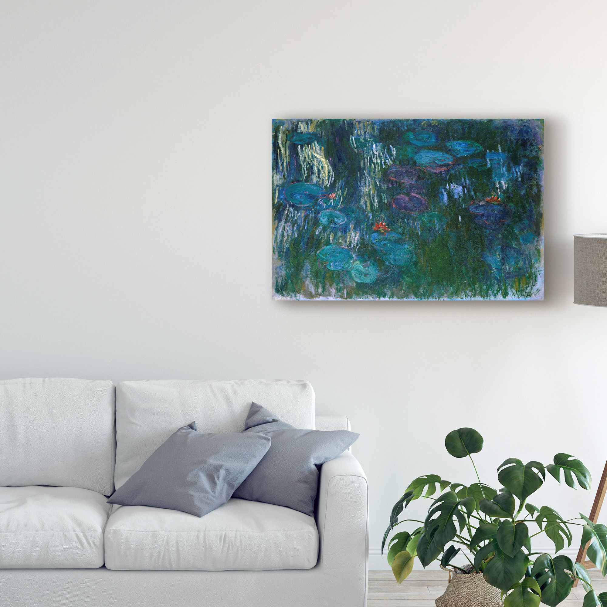 Trademark Fine Art 'Blue Water Lilies II' Canvas Art by Claude O. Monet