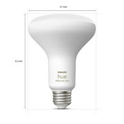 Philips Hue 2-Pack White and Color Ambiance BR30 Bluetooth 85W Smart LED Bulb, White