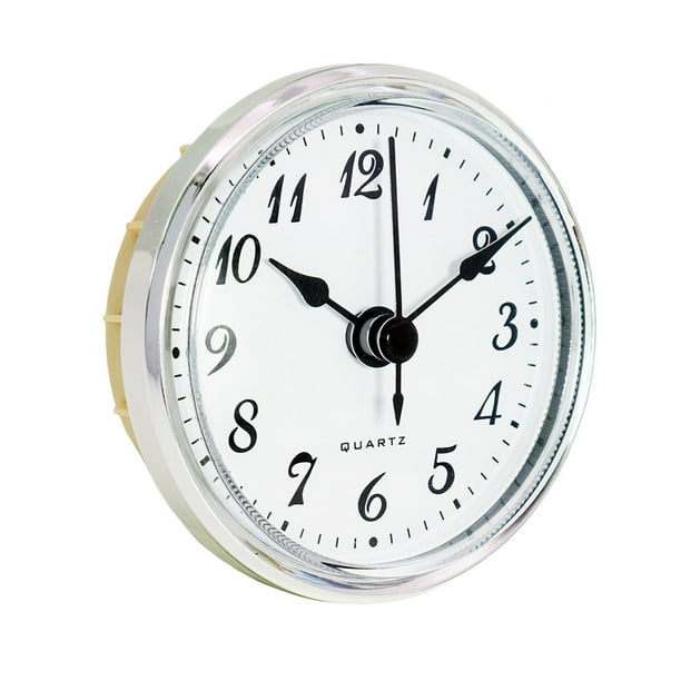 MINIATURE 70 Mm / 2.8 Pulgadas Reloj de Reloj Blanco Cara Plateado Diseño Zulema Inserto de reloj