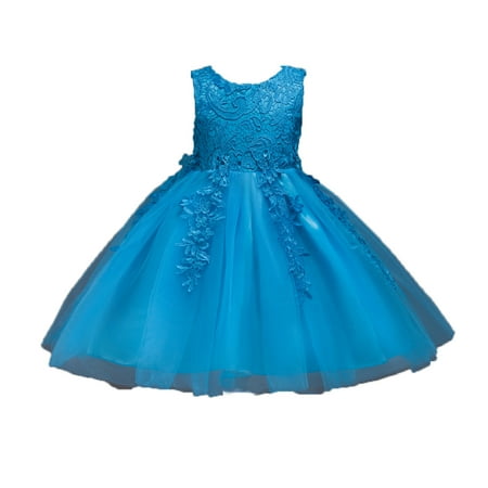 

QWERTYU Infant Baby Toddler Child Children Kids Bow Dresses for Girls Summer Tulle Tutu Dress Sleeveless Sundress 1Y-6Y