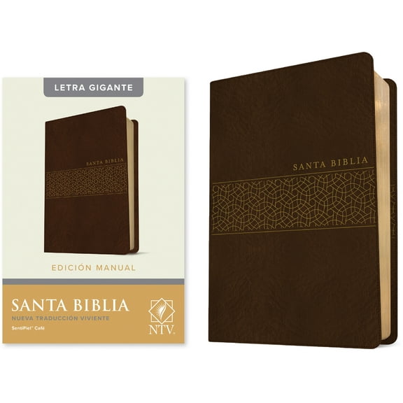 Santa Biblia Ntv, Edición Manual, Letra Gigante (Sentipiel, Café, Letra Roja), (Hardcover)