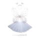 thumbnail image 5 of Disfraz de Hada para niñas, Ala de Hada, niños pequeños, Falda tutú Encantadora, Personal para niños, 4 Piezas/Set, Disfraz de Princesa para Fiesta, Blanco Salvador disfraz de hada, 5 of 10