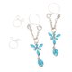 thumbnail image 1 of 1 par de anillos de pezón con clip no perforante para mujeres que cuelgan de cristal artificiales Azul, 1 of 6