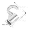 thumbnail image 2 of EXHUMKY 4Ud Gancho Para Barra De Closet De Aluminio Resistente Para Colgar Ropa Pesada Color Plata, 2 of 8