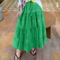 thumbnail image 3 of Cavosen Womens Maxi Skirt High Waist Midi Skirts A Line Solid Short Skirts Trendy Cute Date Night Club Skirt, 3 of 6