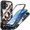 Brown, variant on ELEHOLD Magnetic Case for iPhone 17 with Built-in Screen Protector, Compatible with Mag Safe Accessories,Full Body Shockproof Clear Back Protective Case Cover for iPhone 17,Blue