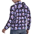 thumbnail image 6 of Daiia flower Skull rose for Men's Fashion Hoodies & Sweatshirts with Kangaroo Pocket Hooded Sweatshirt Breathable & Moisture Wicking-Medium, 6 of 7