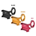 thumbnail image 2 of Tignapoo Durable Orange Bike Phone Holder with Universal Handlebar Clamp, Aluminum Alloy, Adjustable Width 2.4-3.9in, Easy Installation, Includes Hex Wrench & Rubber Gaskets, 2 of 7