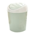 thumbnail image 2 of Green Desk Trash Can,6.69*4.13 In Mini Desk Trash Can,Plastic Trash Can with Swing Lid for Home, Office, Kitchen, Vanity Tabletop, Bedroom, Bathroom, 2 of 5