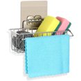 thumbnail image 1 of Organizador de fregadero, 2 en 1 Soporte de esponja Organizador de cocina para fregadero Caddy Organizador Soporte de paño de cocina Organizador de cocina Almacenamiento Cocina Acero inoxidable Ormromra MZQ-1020, 1 of 4