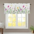 thumbnail image 6 of Spring Summer Wildflower Leaf Kitchen Curtains Valances for Windows Floral Leaves Valance Easter Farmhouse Short Rod Pocket Window Curtain 1 Panel for Window Treatment Decorations 54x18inch, 6 of 6