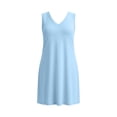 thumbnail image 7 of Oksale Plus Size Dresses for Curvy Women Summer 2026 Sleeveless Mini Dress Soft Cozy V Neck Casual Dresses Light Blue XL, 7 of 7