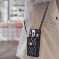thumbnail image 6 of Phone Case for iPhone 13 Pro 6.1 inch Wallet Cover with Credit Card Holder Slot Shoulder Crossbody Strap Long Lanyard Leather Cell iPhone13Pro 5G i i-Phone i13 iPhone13 13Pro Women Girls Black, 6 of 7
